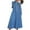 Blue, variant on ChaoHeng Plus Size Dresses Long Sleeve Sweater Dresses for Women 2025 Women Solid Color Lapel Zipper Loose Shirt Casual Long Sleeved Imitation Denim Dress