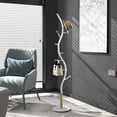 thumbnail image 5 of Arles Metal White and Oak Standing Coat Rack, 5 of 8