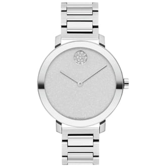 New Movado Bold Stainless Crystal Glitter Dial Womens Watch 3600568 Movado | Accessories | New Movado Bold Stainless Crystal  main image 3