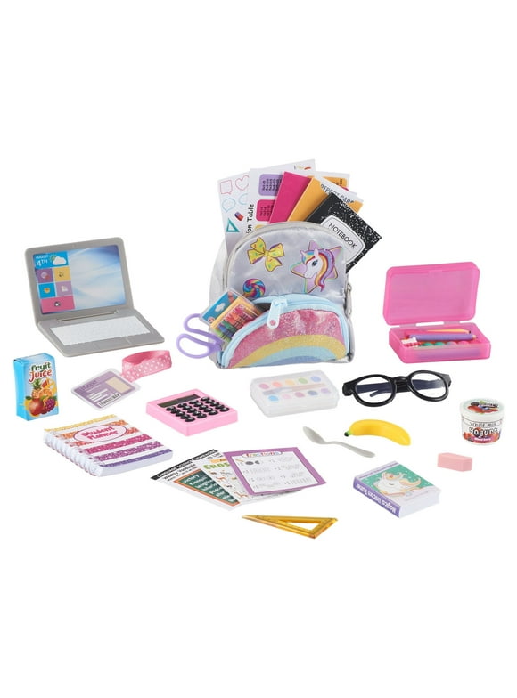 My Life As School Supply Play Set for 18 inch Dolls, Multicolored