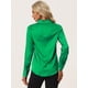 thumbnail image 3 of Blusa de Satén para Mujer con Manga Larga Solapa Camisa Abotonada a la Moda Verde XL, 3 of 6