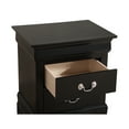 thumbnail image 5 of Glory Furniture Louis Phillipe 2 Drawer Nightstand in Black, 5 of 8
