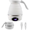 thumbnail image 1 of Yazoeia Foldable Electric Kettle,700ml Electric Portable Kettle w Temperature Display, Us Plug Camping Kettle Separable Power Cord Touch Control Fast Boiling Lightweight Tea/Coffee Maker, 1 of 8