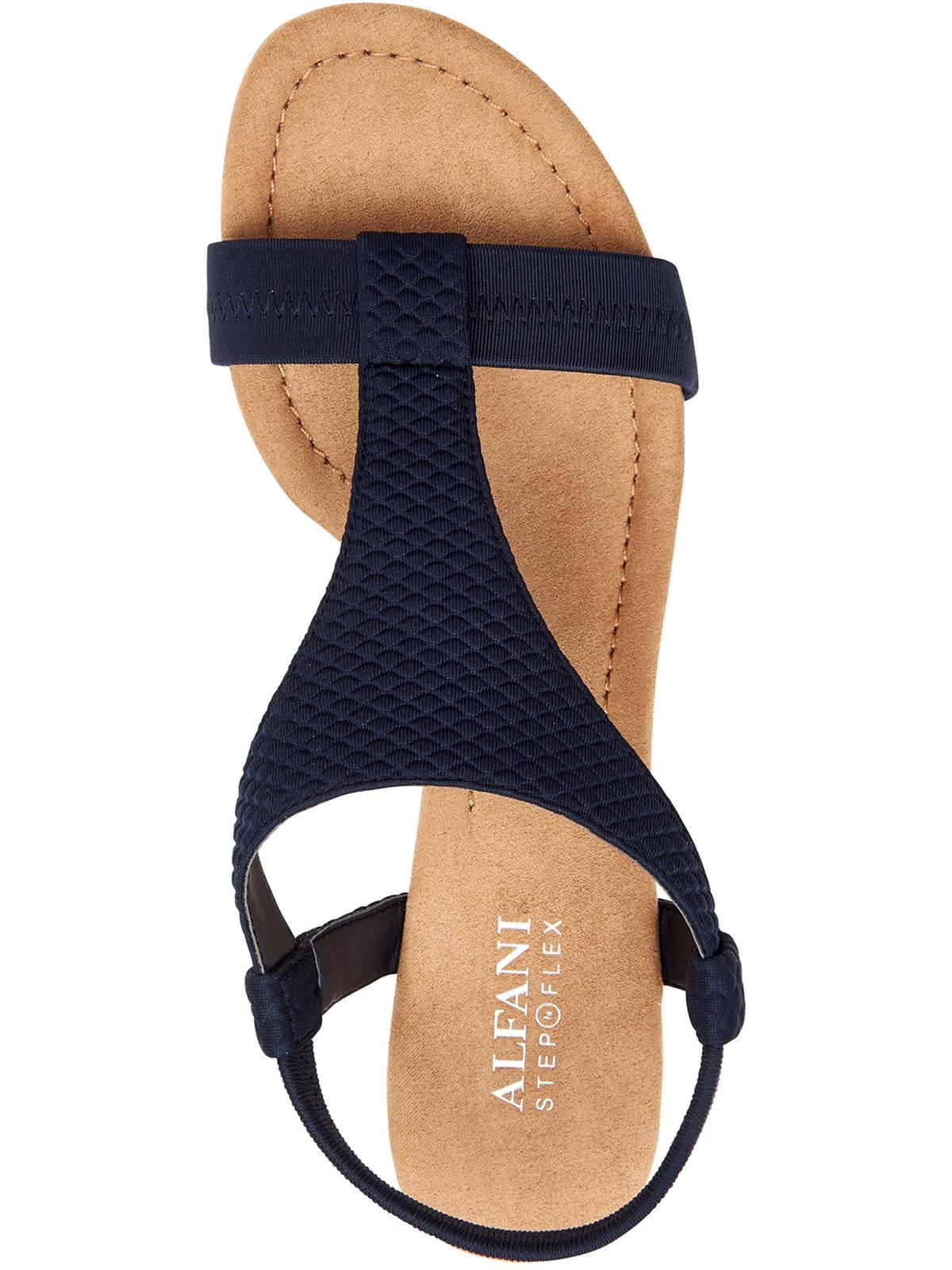 Alfani Womens Vacanza Faux Leather Wedge Sandals Walmart
