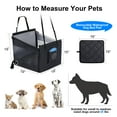 thumbnail image 4 of Dog Car Seat for Medium Dog, Small Pets Car Booster with Waterproof Pad Folding Pet Basket for Puppy Cat Travel Supplies Half Seat Safety with Harness Attachment- Black, 4 of 6