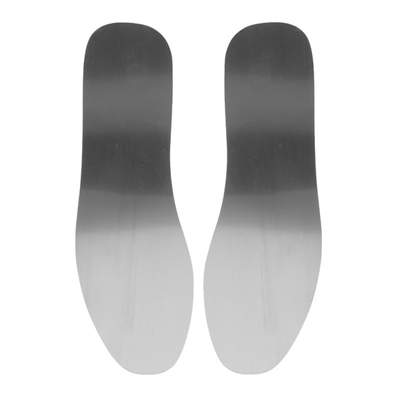 FENGGUIQU 1 Pair Grey Stainless Steel Shoe Inserts for Construction, Manufacturing, and Hiking Use
