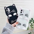 thumbnail image 2 of Funda de silicona 3D con cara de gato para Samsung Galaxy, carcasa de goma suave con dibujos animados en blanco y negro para Samsung Galaxy A12, A13, A10S, A52, A02, A31, A51, A71, A33, A53 qiuyongmign unisex, 2 of 2