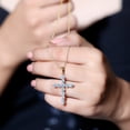 thumbnail image 5 of Rosec Jewels - Certified Moissanite Cross Necklace Pendant with Chain (D-VS1 Quality) - Womens Ready to Gift for Christmas, 10K Yellow Gold, 5 of 8