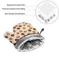 thumbnail image 7 of Oven Mitts and Pot Holders 4 Piece, Brown Chocolate Print High Heat Slip Resistant Oven Mitt and Trivets Set Kitchen Oven Glove Pot Holders for Cooking Baking Grilling, 7 of 7