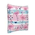 thumbnail image 2 of Bingfone Pink Striped Flamingo Linen Throw Pillow Covers Cushion Case Pocket Button Vintage Farmhouse Pillowcase for Sofa Couch Bed 16"x16", 2 of 9