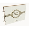thumbnail image 7 of Darling Souvenir Personalized Engraved Laser Cut Wedding Guest Book Wooden Cover Sign-in Book Registry Guestbook Scrapbook-H9, 7 of 7