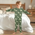 thumbnail image 6 of joogoo Flying Swans Green 2 Piece Long Sleeve Tee and Pants Cotton Pajama Set 6Y, 6 of 7