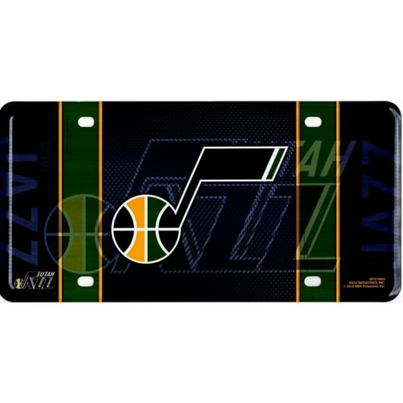 Utah Jazz Metal License Plate