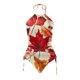 thumbnail image 4 of MKLEKYY Trajes De Baño Mujer Dos Piezas Women'S Fashion Summer Maple Leaf Day Print Sexy Lace Up Two Piece Swimsuit, 4 of 5