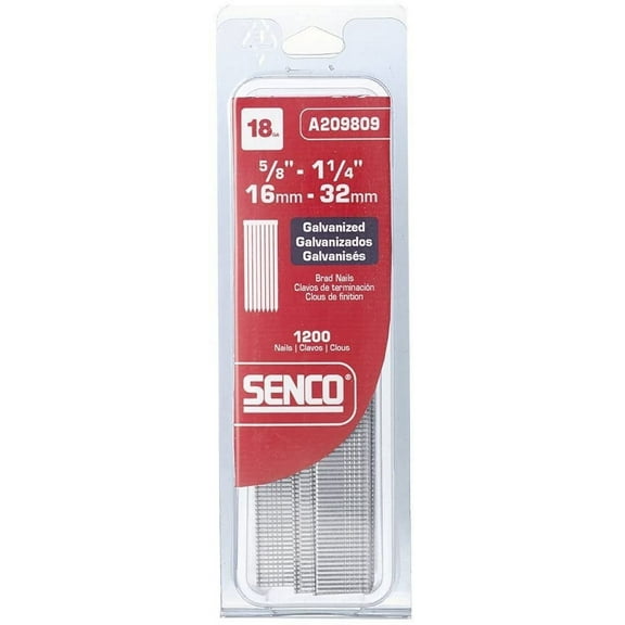 2 x Senco A209809 18-Gauge-by-5/8-Inch to 1-1/4-Inch Electro Galvanized Variety Pack Brads