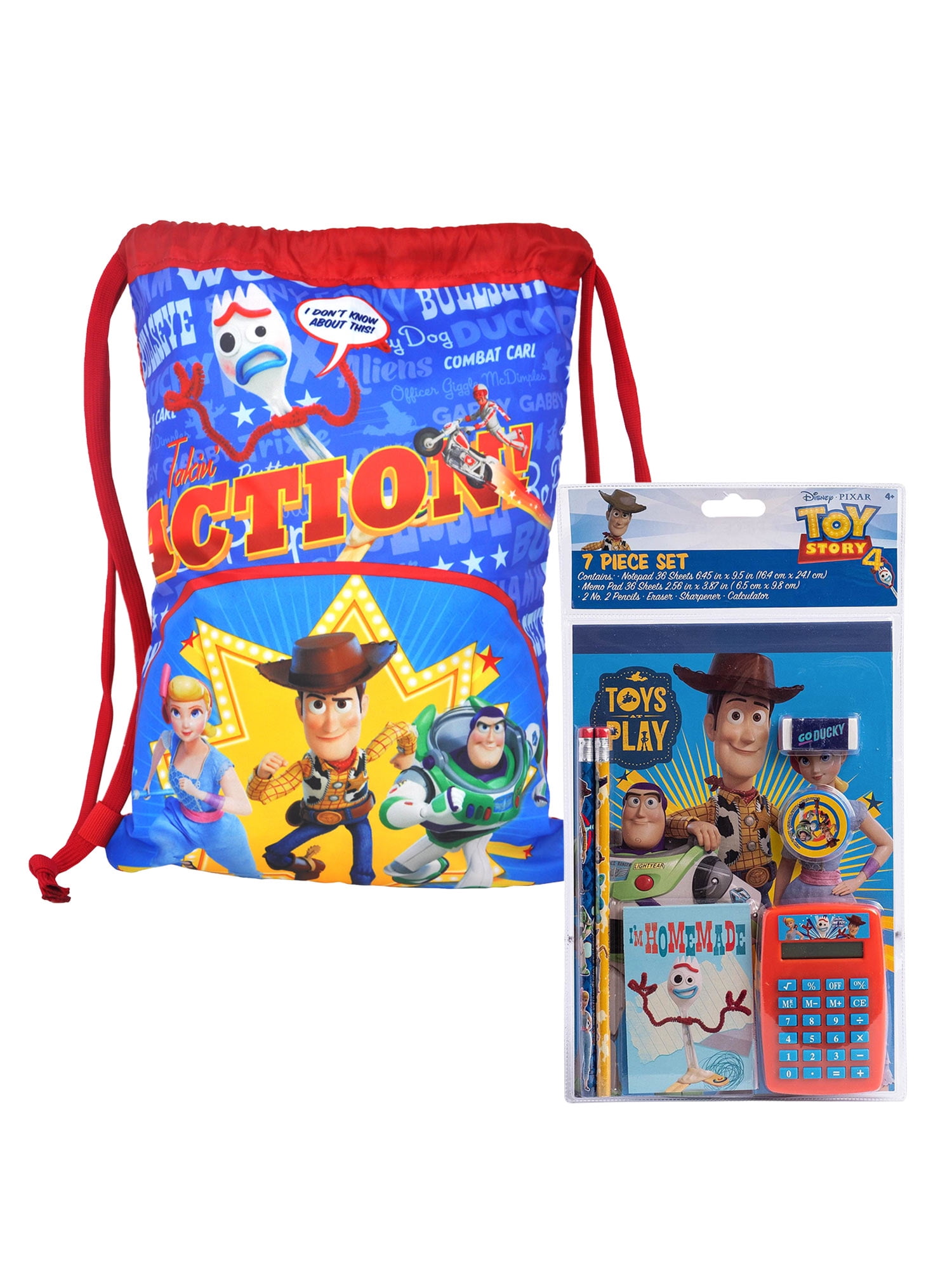 Disney Toy Story 15' Sling Bag & 7-Pcs Stationery Set Play Pack