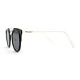 thumbnail image 3 of Unique Hipster Rimless Half Rim Look Double Bridge Retro Sunglasses Gold Black, 3 of 4