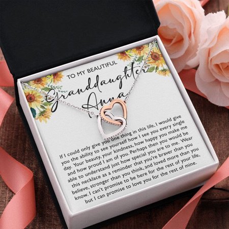 To My Beautiful Granddaughter, Granddaughter From Grandma Grandpa, Granddaughter Jewelry, Granddaughter Graduation, Multi Interlocking Heart Necklace