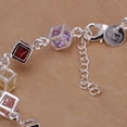 thumbnail image 4 of Ayyufe Women Silver Plated Cube Colorful CZ Bracelet Bangles, 4 of 4