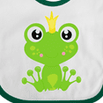 thumbnail image 4 of Inktastic Cute Frog, Green Frog, Frog Prince, Crown Boys or Girls Baby Bib, 4 of 4