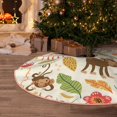 thumbnail image 5 of Sikiie Monkeys in the Jungle Nativity Christmas Tree Skirt, Jesus Christian Winter Holiday Tree Mat Decoration(30-48IN)48", 5 of 6