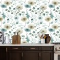 thumbnail image 2 of Farmhouse Peel and Stick Wallpaper Botanical Floral Soft Watercolor Flowers Greenery Wall Mural 17.7in x 9.8ft Self Adhesive Wall Paper for Cabinets Drawers Bathroom Bedroom Thicken Vinyl Roll, 2 of 8