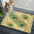 thumbnail image 3 of Bathroom Rugs 2x3 Ft, Vintage Peacock Feathers Non Slip Area Rugs for Kitchen Bedroom Entryway, Retro Abstract Art Watercolor Washable Carpet Runner Rug Floor Mats for Bedroom Home Decor, 3 of 9