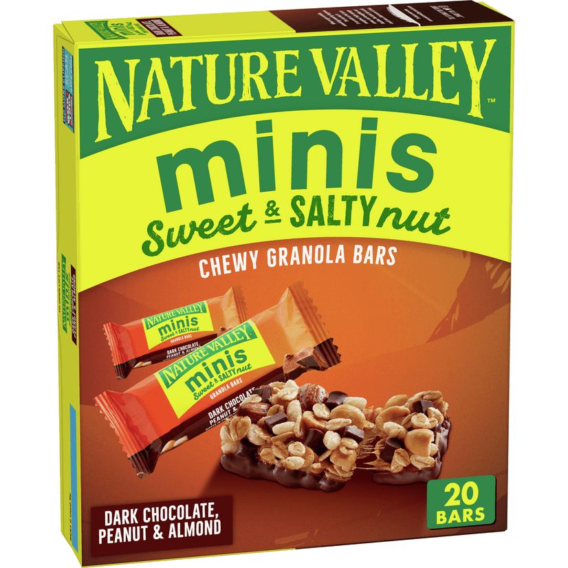 Nature Valley Minis, Dark Chocolate Peanut & Almond Granola Bars, 20 ct, 15 oz