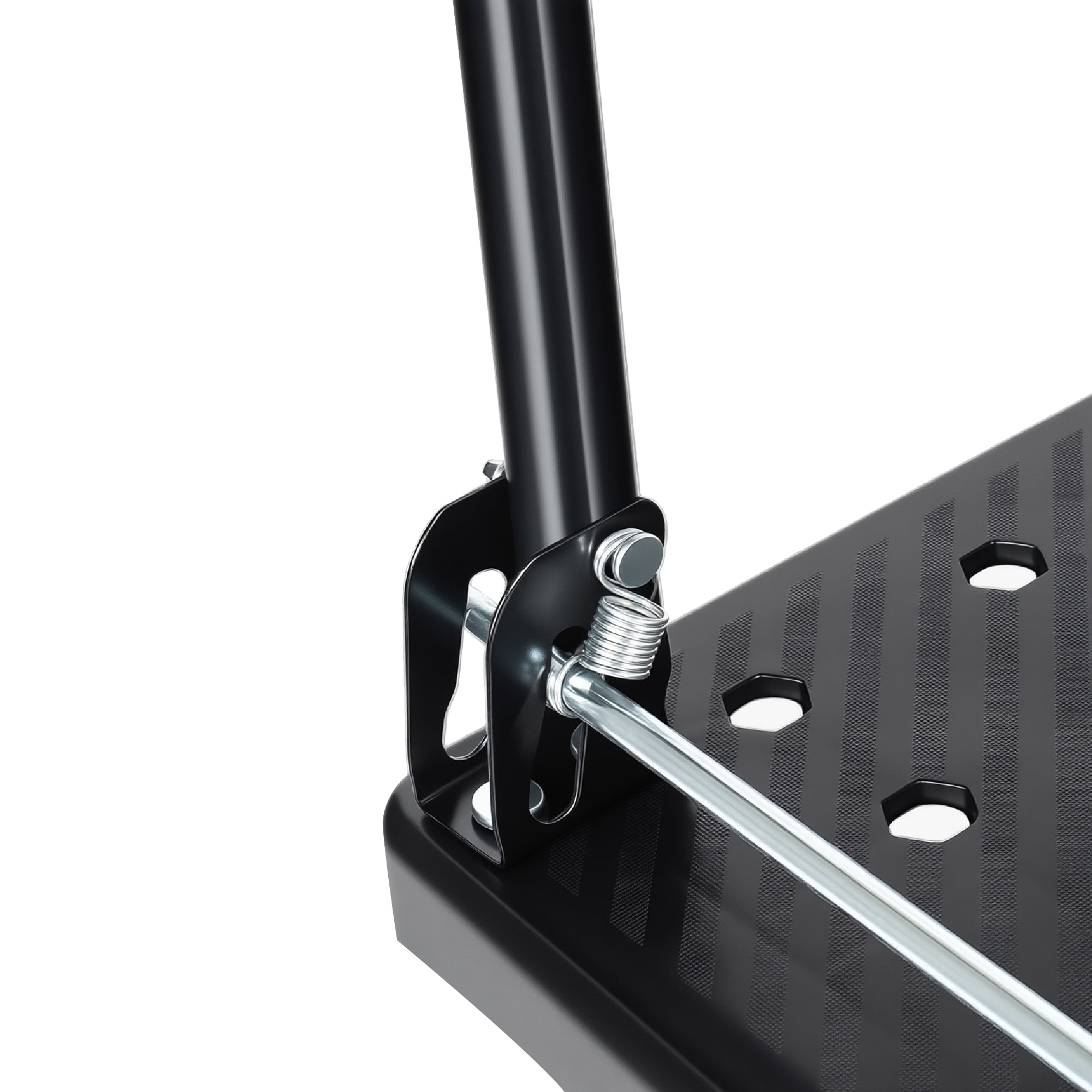 Foldable Platform Truck Dolly, 330lbs Heavy‑Duty Push Handcart with 4'' TPR 360° Silent Swivel Wheels & 4 Steel Load‑Bearing Beams for Warehouse Garage Home Moving
