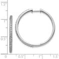 thumbnail image 2 of 14K White Gold Diamond Hinged Hoop Earrings (27 X 29) Made In India em4267-050-wa, 2 of 5
