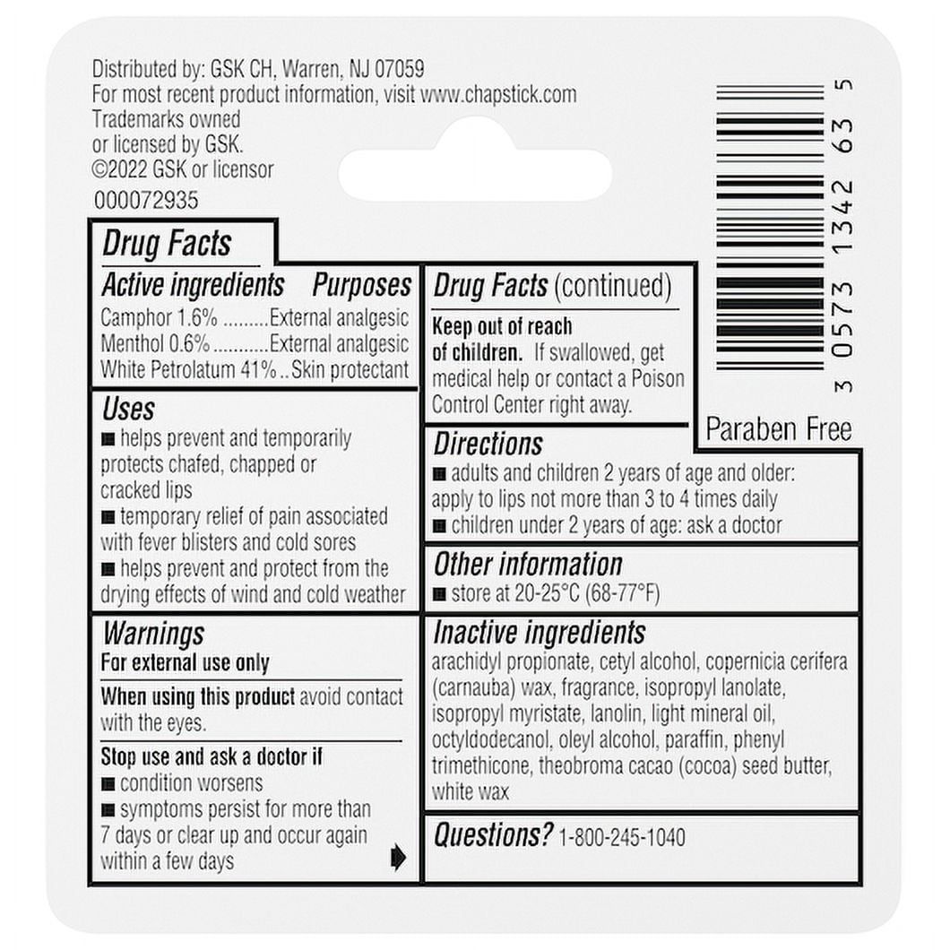 (Price/Case)Chapstick 60000000134263 Medicated Chapsitck, 0.15 Ounces