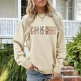 thumbnail image 6 of UTSJKR Christian Sweatshirts for Women, Religious Faith Crewneck Long Sleeve Shirts Ladies Tops Pullover Graphic Sweaters Beige M, 6 of 8