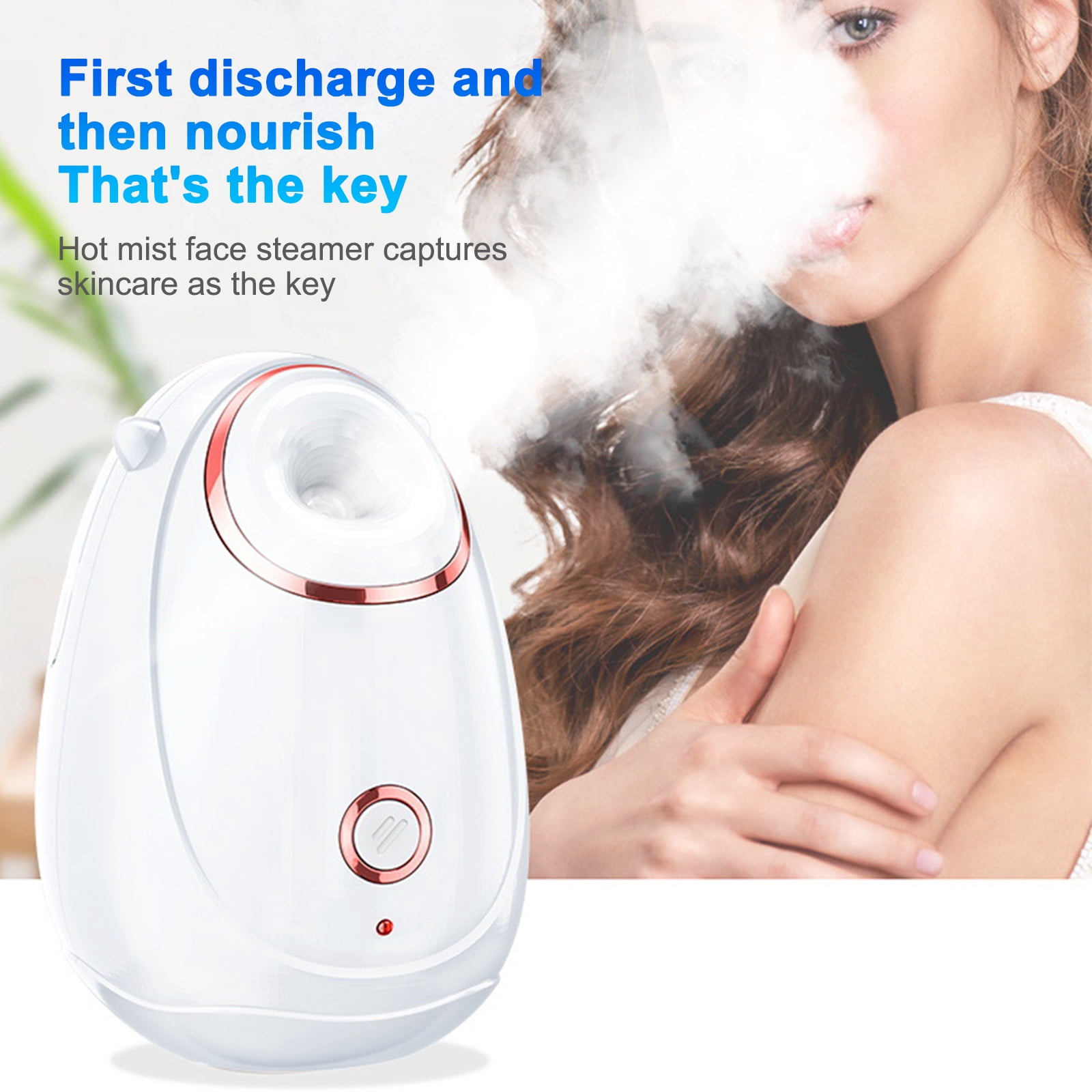 Yajisi Home Nano Heat Spray Facial Device Mini Face Steaming Machine Hydration (US Plug)
