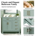 thumbnail image 4 of Euroco 36" Modern Bathroom Vanity with Ceramic Sink, Soft Close Doors, 4 Drawers for Storage, Elegant Design for Small Bathrooms, 4 of 9