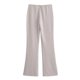 thumbnail image 4 of Pantalones acampanados de tela de doble cara con cinturón de moda simple para mujer de HH TRAF, pantalones casuales elegantes hasta el tobillo para mujer, 4 of 5