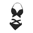 thumbnail image 4 of Conjunto de bikini para mujer, traje de baño femenino para fiestas en clubes, vacaciones, piscinas y spas. Negro, 4 of 9
