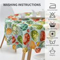 thumbnail image 3 of Easter Eggs Bunny Tablecloth Round Table Cover Washable for Kitchen Dining Picnic Party Holiday Decor 60 Inch, 3 of 6