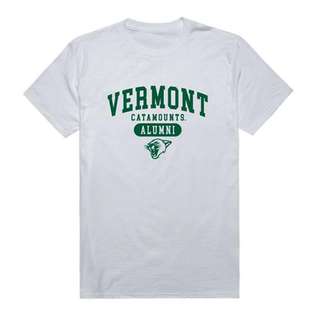 W Republic 559-155-WHT-05 Men Vermont Catamounts Alumni T-Shirt, White - 2XL