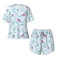 thumbnail image 4 of Kdxio Rabbit And Butterfly Print Pajamas Sets for Women Short-Sleeved Pjs with Lounge Shorts Two Piece Sleepwear S-4XL, 4 of 9