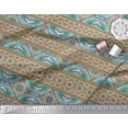 thumbnail image 2 of Soimoi Brown Moss Georgette Fabric Stripe,Insect & Floral Kaleidoscope Decor Fabric Printed BTY 42 Inch Wide, 2 of 3