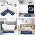 thumbnail image 4 of 2-Piece Kitchen Rugs Set Non-Slip Mats Carpet Floor for Kitchen, Bathroom (19.7"x27.6" & 19.7"x47.2") Blue Rose Pattern, 4 of 7