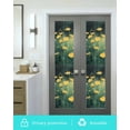 thumbnail image 5 of Window Privacy Film Spring Floral Stained Glass Window Film Decorative Sun Block Window Cover Modern Oil Painting Yellow Botanical Green Window Clings Static Adhesive Sticker for Bathroom 17.7"x78.7", 5 of 7