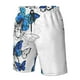 thumbnail image 4 of Fotbe Blue Flying Butterflies Trajes de Baño Estampados para Hombre, Shorts de Verano de Secado Rápido, Ropa de Playa, Bañadores-3X-Large, 4 of 6