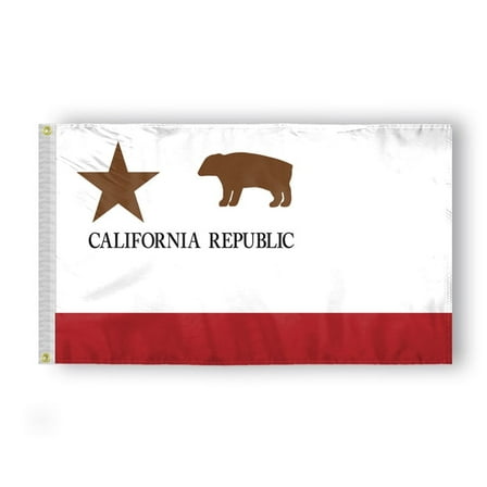 3X5 Ft Vintage Historic California Republic of 1846 Flags - Printed 200D Nylon with Brass Grommets - California Bear Flag