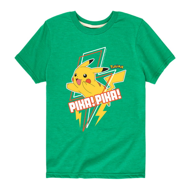 Pokemon - Pikachu Lightning Bolt Art - Youth Short Sleeve Graphic T-Shirt -  