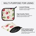 thumbnail image 3 of Yayeee Oven Mitts and Pot Holder Set of 4 Heat Resistant Kitchen Gloves Baking Hot Pad, Watercolor Cherry, 3 of 5