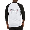 thumbnail image 2 of CafePress - Split Happens Baseball Jersey - Cotton Baseball Jersey, 3/4 Raglan Sleeve Shirt, 2 of 5