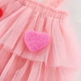 thumbnail image 5 of Jamsmile Toddler Girls Dress Summer love heart print Sleeveless Tiered Mesh Dance Party Dresses Girls Holiday Pageant Gowns Sundress, 5 of 7