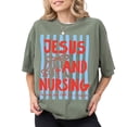 thumbnail image 4 of Christian Nurse Jesus Faith Graphic Casual T-Shirt for Men and Women, 4 of 6
