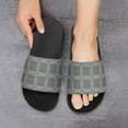 thumbnail image 6 of GZHJMY Stylish Slides for Women Men, Grey Plaid Soft Flexible Slip-on Sandals Slippers, 6 of 7